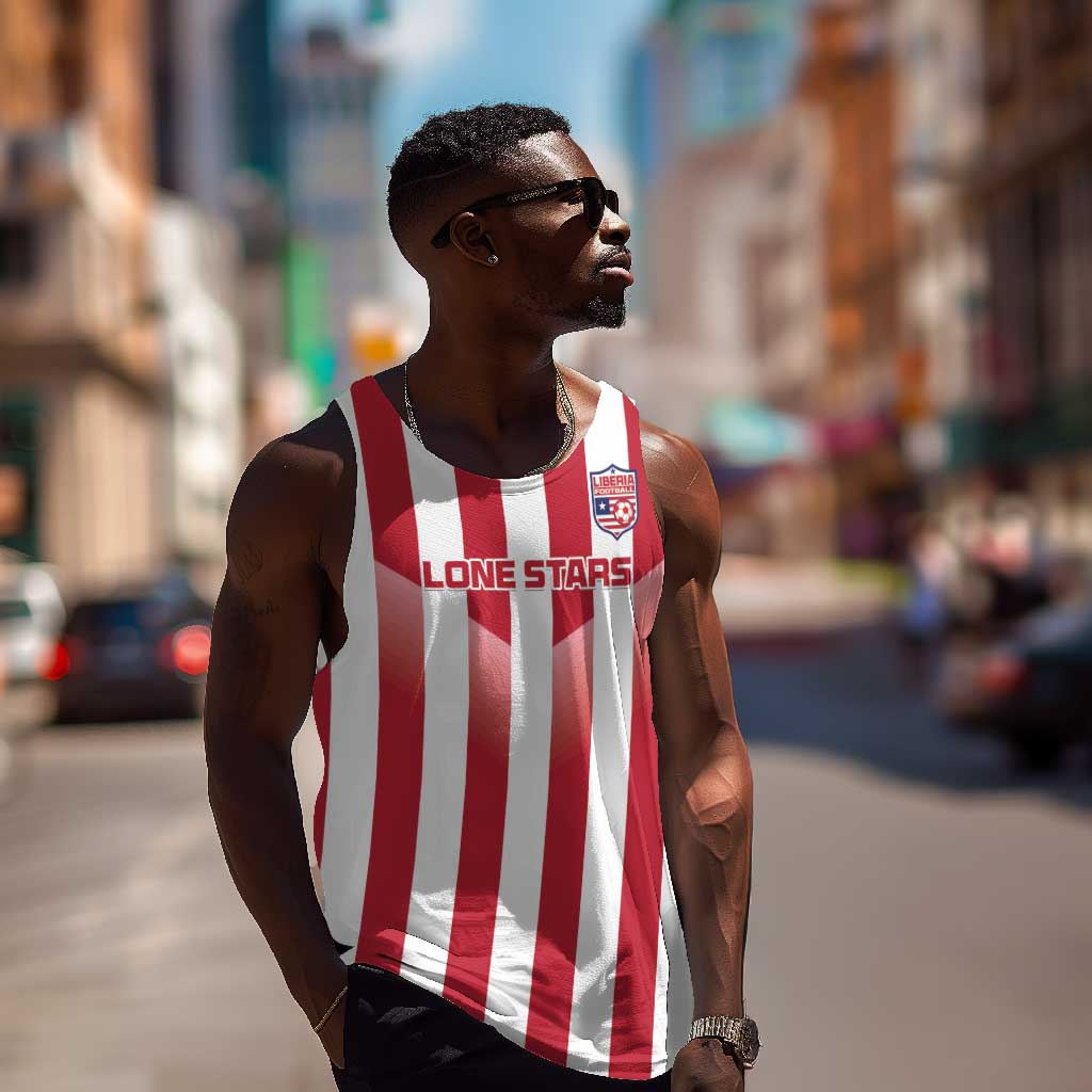 Custom Liberia Football Men Tank Top The Lone Stars Sporty Style