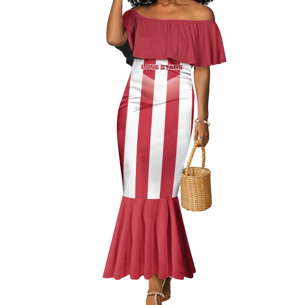 Custom Liberia Football Mermaid Dress The Lone Stars Sporty Style