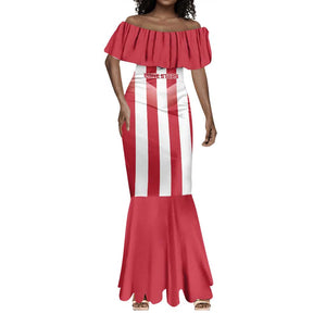 Custom Liberia Football Mermaid Dress The Lone Stars Sporty Style