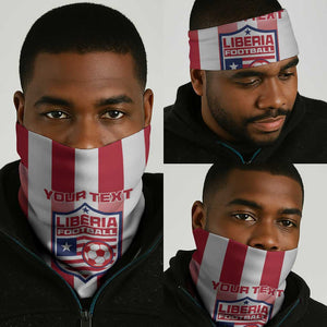 Custom Liberia Football Neck Gaiter The Lone Stars Sporty Style LT15