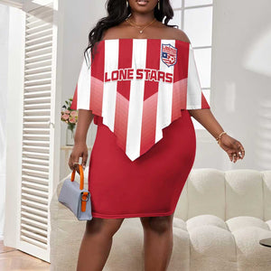 Custom Liberia Football Off Shoulder Short Dress The Lone Stars Sporty Style