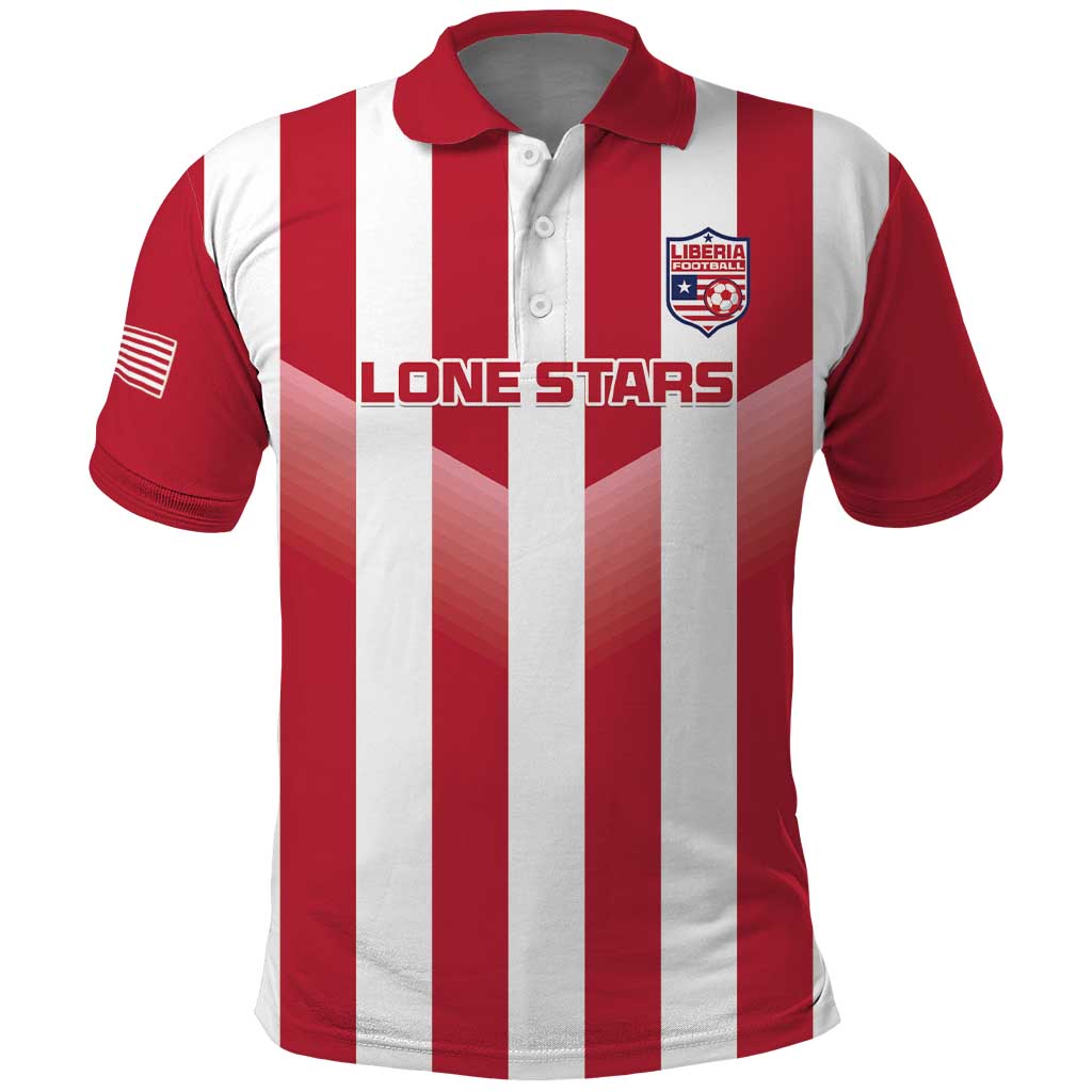 Custom Liberia Football Polo Shirt The Lone Stars Sporty Style