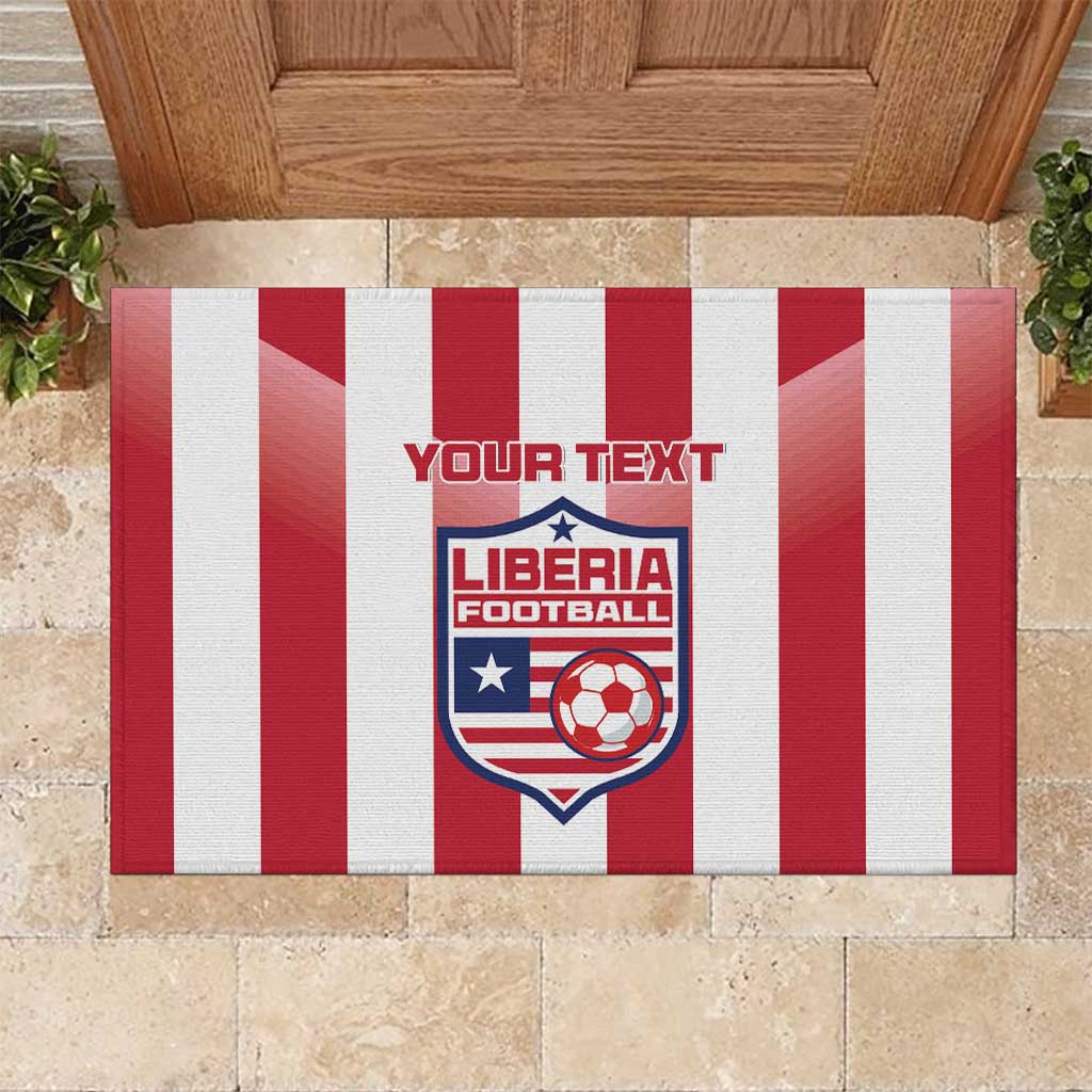 Custom Liberia Football Rubber Doormat The Lone Stars Sporty Style