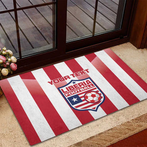 Custom Liberia Football Rubber Doormat The Lone Stars Sporty Style