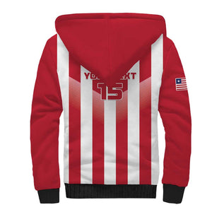 Custom Liberia Football Sherpa Hoodie The Lone Stars Sporty Style