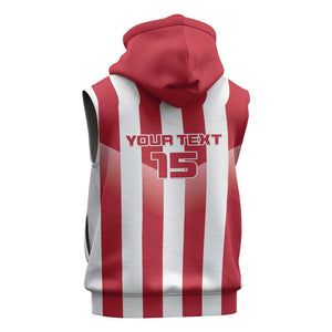 Custom Liberia Football Sleeveless Hoodie The Lone Stars Sporty Style - African Pride