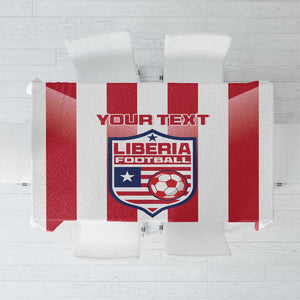 Custom Liberia Football Tablecloth The Lone Stars Sporty Style