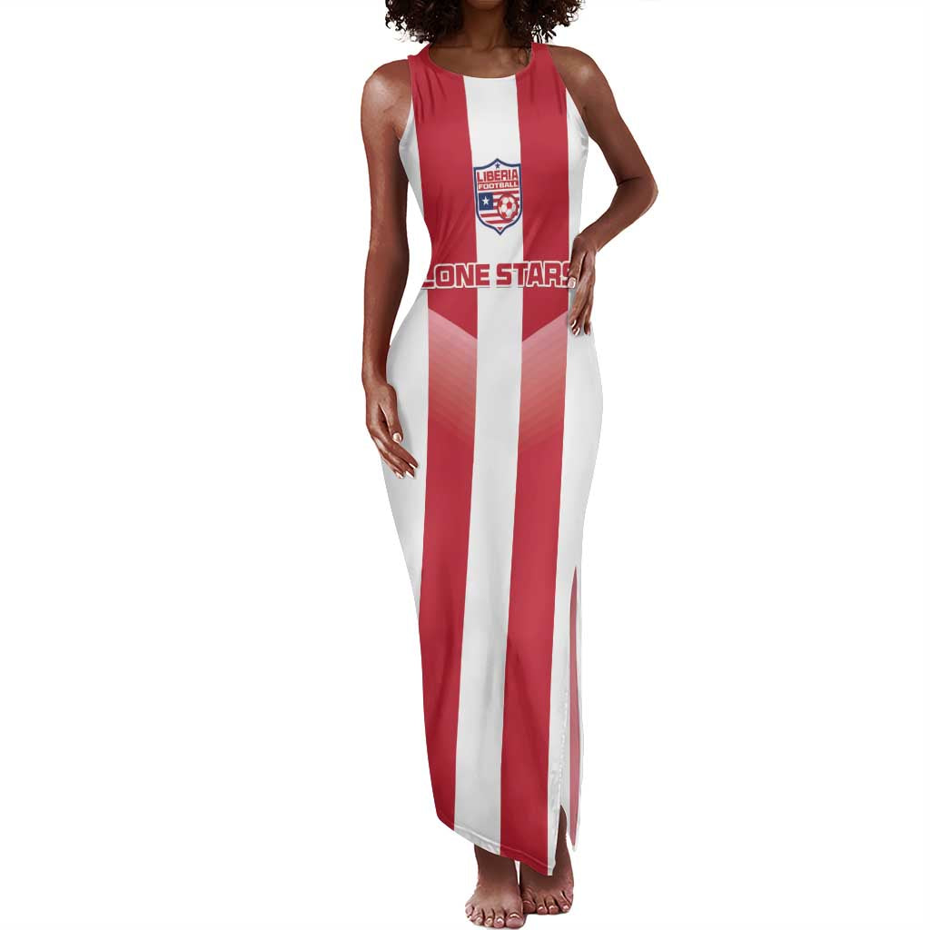 Custom Liberia Football Tank Maxi Dress The Lone Stars Sporty Style