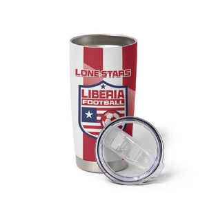 Custom Liberia Football Tumbler Cup The Lone Stars Sporty Style