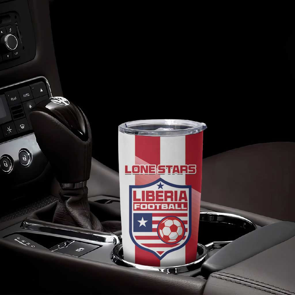 Custom Liberia Football Tumbler Cup The Lone Stars Sporty Style