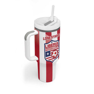 Custom Liberia Football Tumbler With Handle The Lone Stars Sporty Style