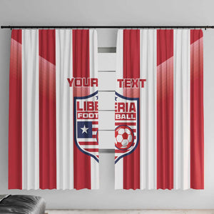 Custom Liberia Football Window Curtain The Lone Stars Sporty Style