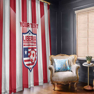 Custom Liberia Football Window Curtain The Lone Stars Sporty Style