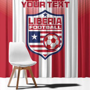 Custom Liberia Football Window Curtain The Lone Stars Sporty Style