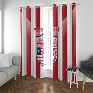 Custom Liberia Football Window Curtain The Lone Stars Sporty Style