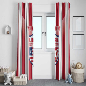 Custom Liberia Football Window Curtain The Lone Stars Sporty Style