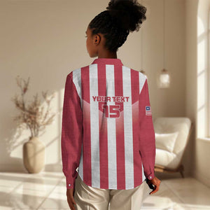 Custom Liberia Football Women Casual Shirt The Lone Stars Sporty Style