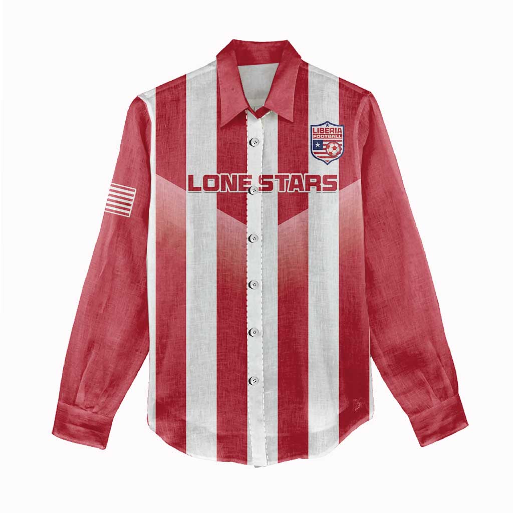 Custom Liberia Football Women Casual Shirt The Lone Stars Sporty Style LT15