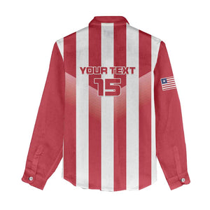 Custom Liberia Football Women Casual Shirt The Lone Stars Sporty Style