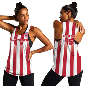 Custom Liberia Football Women Racerback Tank The Lone Stars Sporty Style