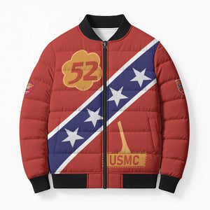 Montford Point Marines Bomber Puffer Jacket 52 USMC Tribute