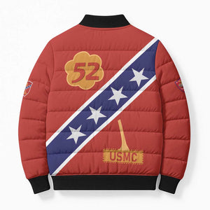 Montford Point Marines Bomber Puffer Jacket 52 USMC Tribute
