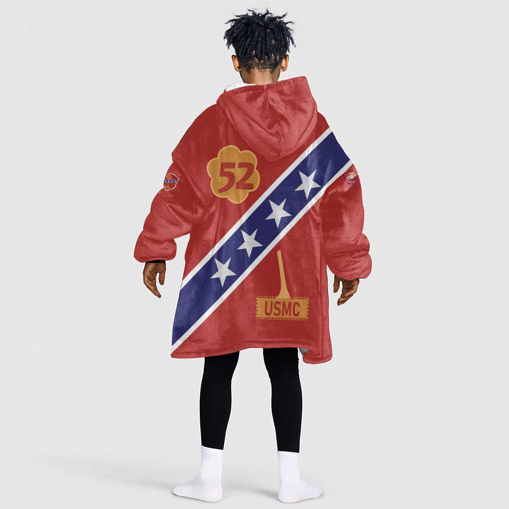 52 USMC Legacy Kid Wearable Blanket Hoodie Proud Montford Point Marines - African Pride