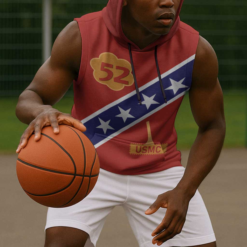 52 USMC Legacy Sleeveless Hoodie Proud Montford Point Marines - African Pride