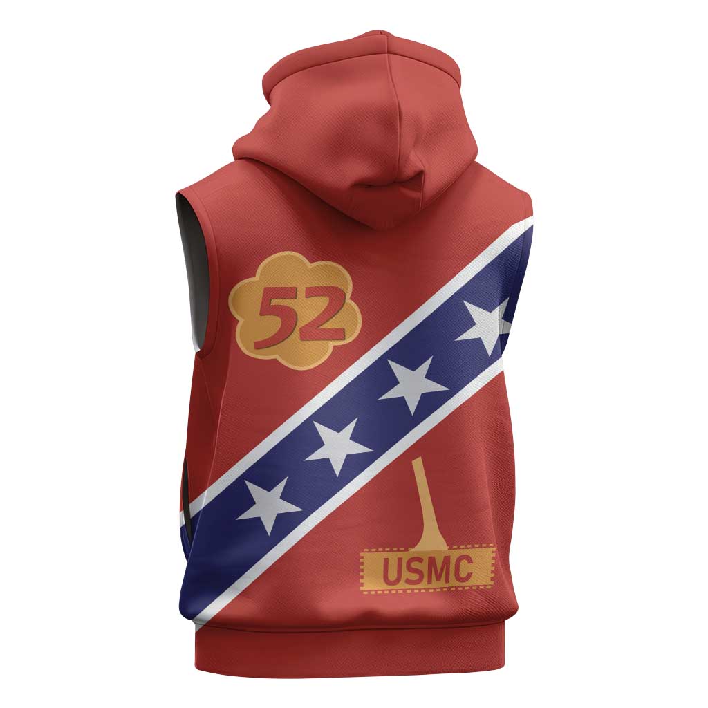 52 USMC Legacy Sleeveless Zip Hoodie Proud Montford Point Marines - African Pride