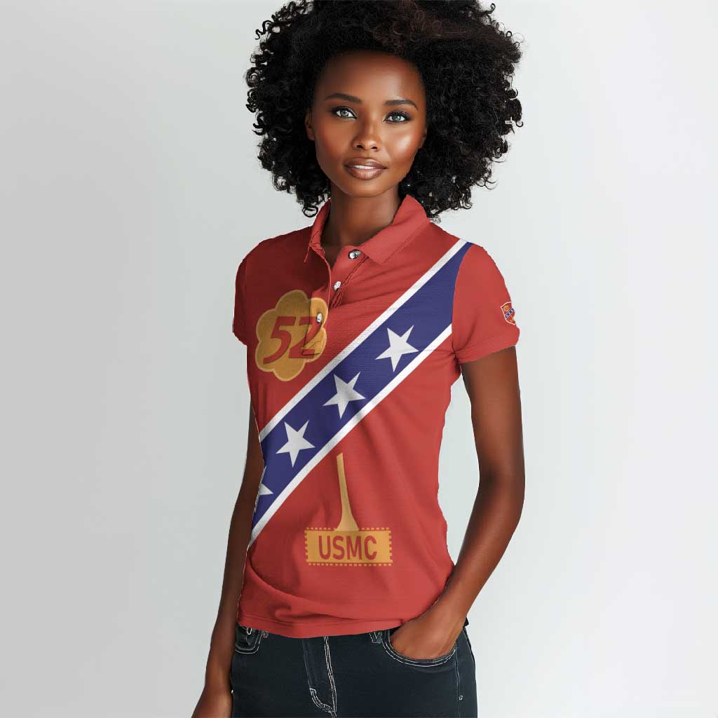 52 USMC Legacy Women Polo Shirt Proud Montford Point Marines - African Pride