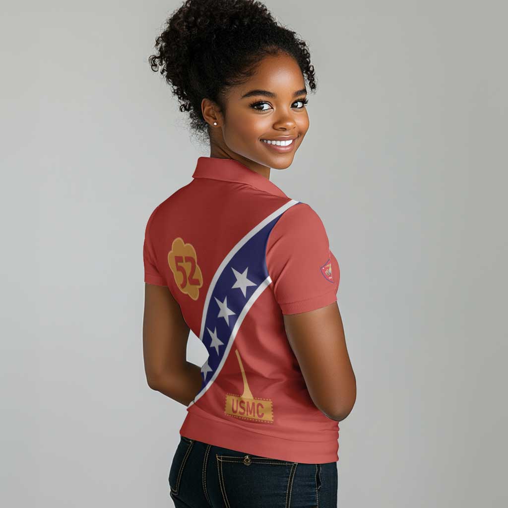 52 USMC Legacy Women Polo Shirt Proud Montford Point Marines - African Pride