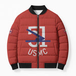 Montford Point Marines Bomber Puffer Jacket 51 USMC Tribute