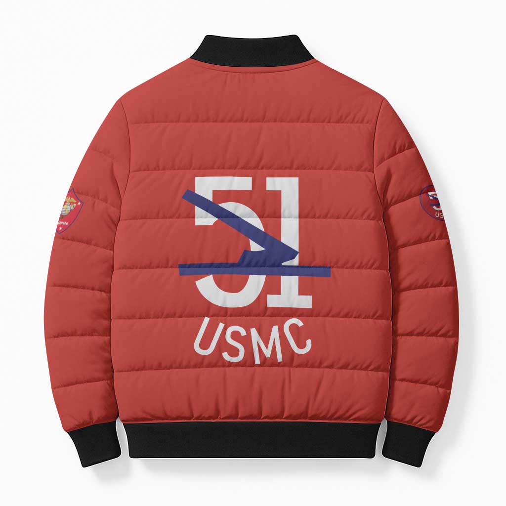 Montford Point Marines Bomber Puffer Jacket 51 USMC Tribute