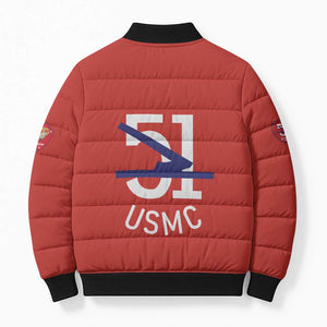 Montford Point Marines Bomber Puffer Jacket 51 USMC Tribute
