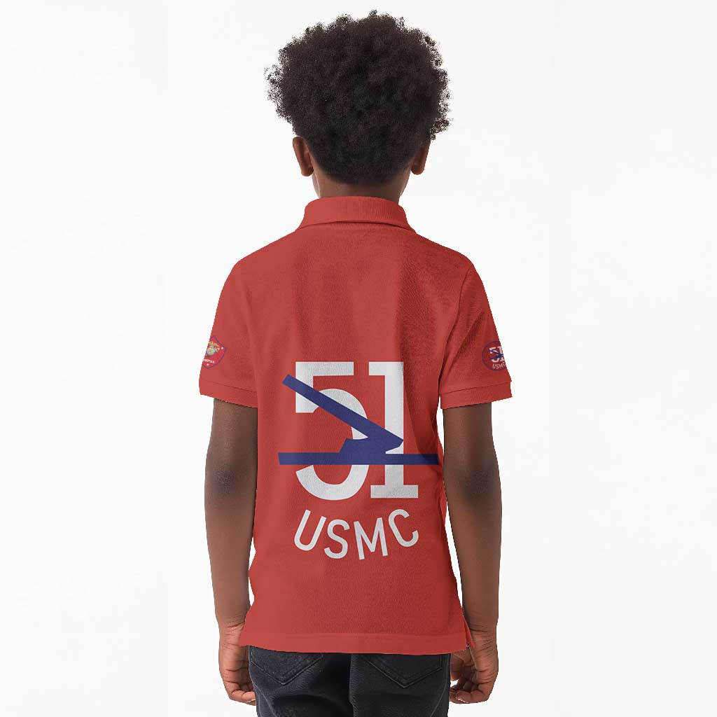 51 USMC Legacy Kid Polo Shirt Proud Montford Point Marines - African Pride