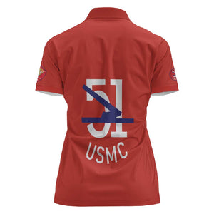 51 USMC Legacy Women Polo Shirt Proud Montford Point Marines - African Pride