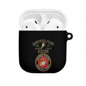 African American Marine Corps Legacy AirPods Case Montford Point Heritage Black