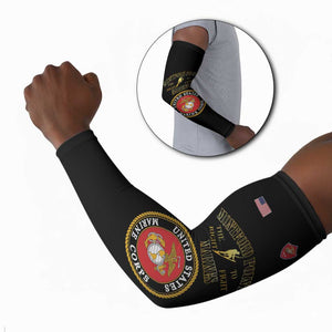 African American Marine Corps Legacy Arm Sleeves Montford Point Heritage Black