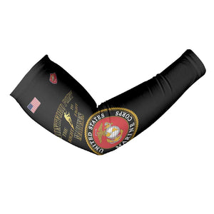 African American Marine Corps Legacy Arm Sleeves Montford Point Heritage Black