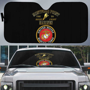 African American Marine Corps Legacy Auto Sun Shade Montford Point Heritage Black