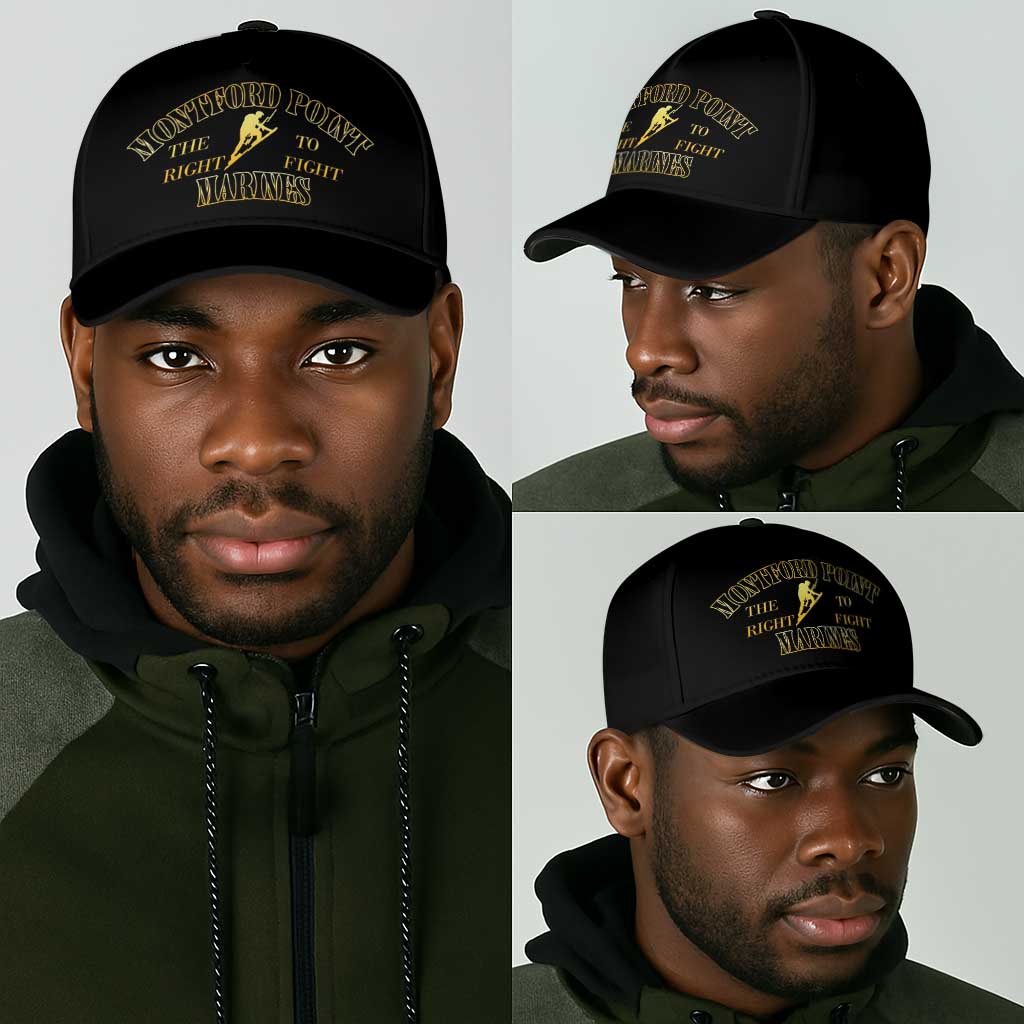 Montford Point Marines Classic Cap African American Heroes Black - African Pride