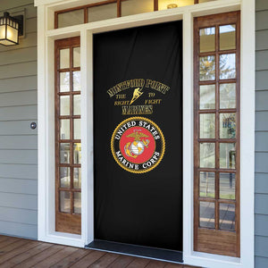African American Marine Corps Legacy Door Cover Montford Point Heritage Black