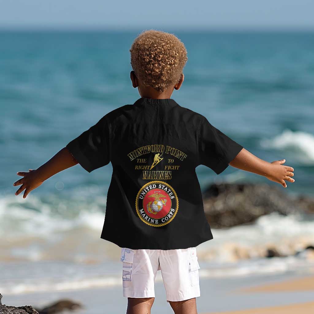 Montford Point Marines Kid Hawaiian Shirt African American Heroes Black - African Pride
