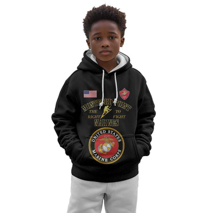 Montford Point Marines Kid Hoodie African American Heroes Black - African Pride
