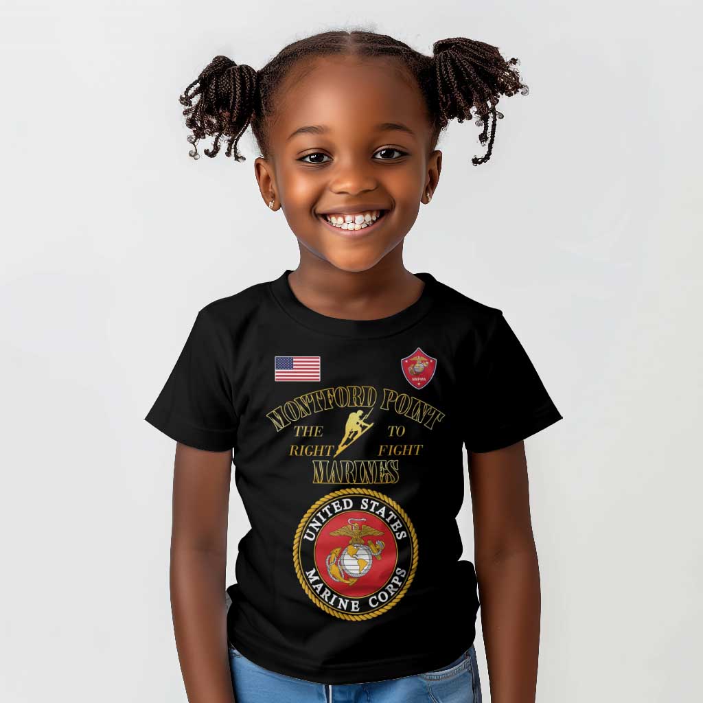 Montford Point Marines Kid T shirt African American Heroes Black - African Pride