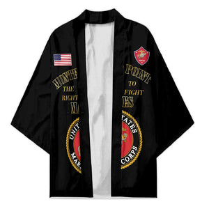 African American Marine Corps Legacy Kimono Montford Point Heritage Black