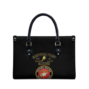 African American Marine Corps Legacy Leather Bag Montford Point Heritage Black