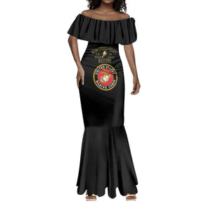 Montford Point Marines Mermaid Dress African American Heroes Black - African Pride