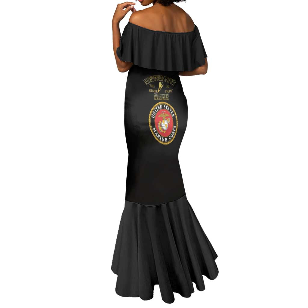 Montford Point Marines Mermaid Dress African American Heroes Black - African Pride
