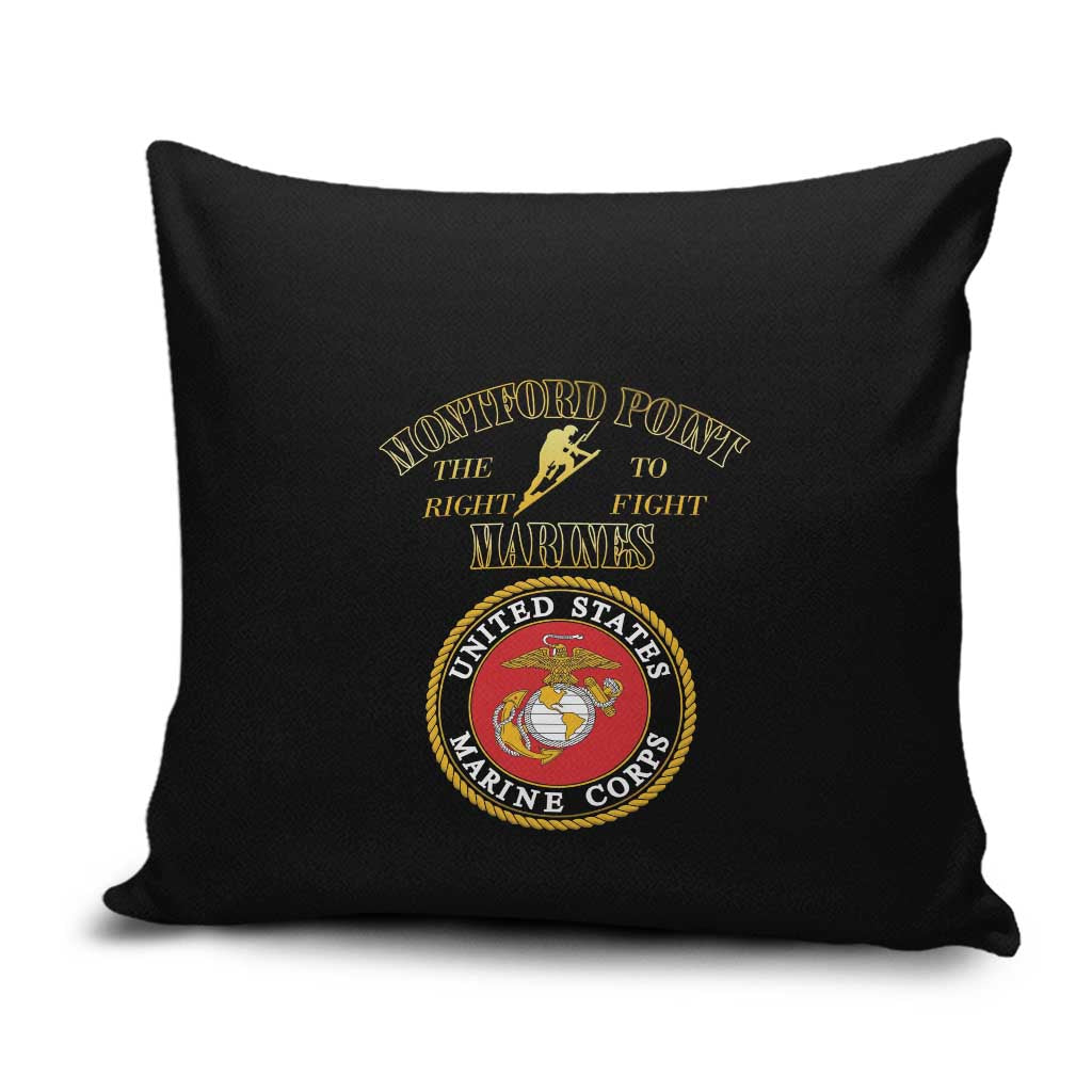 African American Marine Corps Legacy Pillow Cover Montford Point Heritage Black